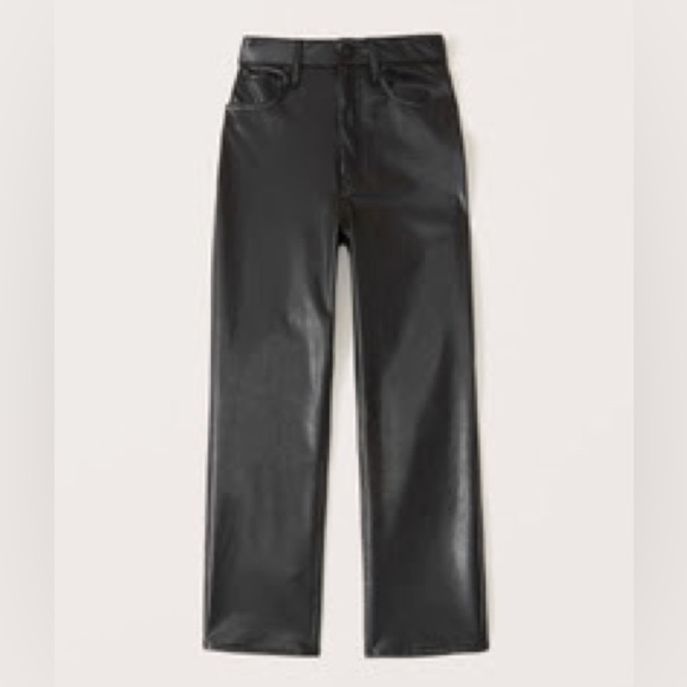 Abercrombie and Fitch Vegan Leather Straight Pants